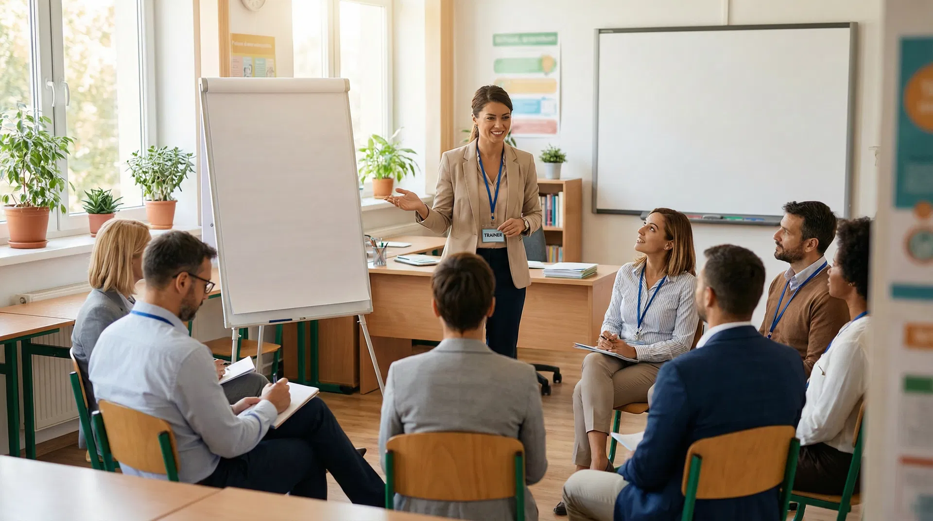 ProActive Approaches trainer delivering behaviour support training in a school setting